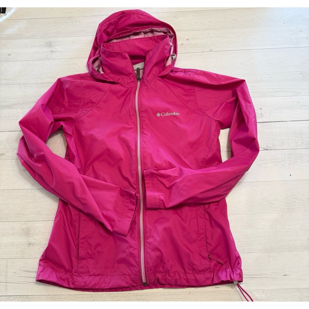 Columbia women's lightweight pink rain jacket XS